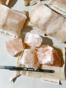 4 pack Salt Bath Bombs Pink Himalayan Bath Salt Rocks